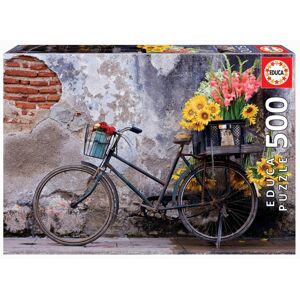 Educa puzzle Bicycle with Flowers 500 dielov a fix lepidlo 17988