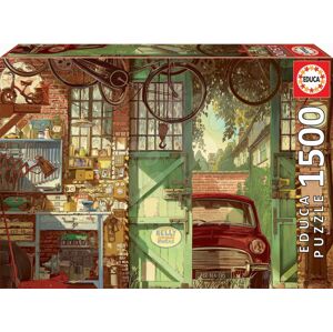 Educa puzzle Old garage, Arly Jones 1500 dielov a fix lepidlo 18005
