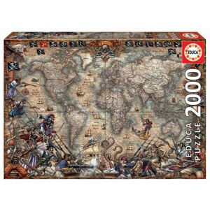 Puzzle Pirates Map Educa 2000 dielov a Fix lepidlo od 11 rokov