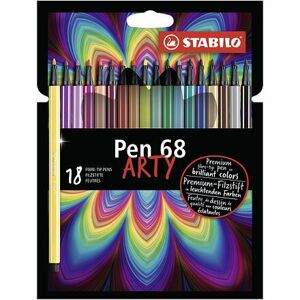 Stabilo Liner Pen 68 BRUSH ARTY sada 18 farieb