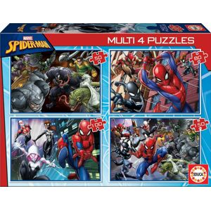 Puzzle Multi 4 Spiderman Educa 50-80-100-150 dielov od 5 rokov