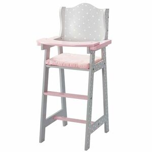 Teamson Olivia's Little World - ružová bodkovaná jedálenská stolička