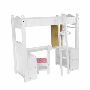 Teamson Olivia's Little World - loftová posteľ pre bábiky spojená so stolom