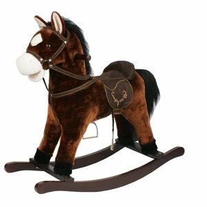 Mac Toys Tmavo hnedý hojdací kôň so zvukom
