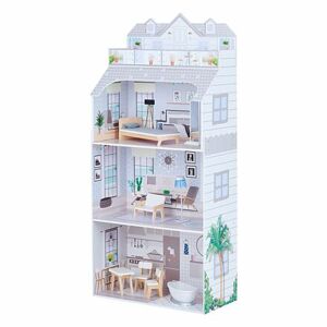 Teamson Olivia's Little World - 3 poschodový sivý dom s nábytkom