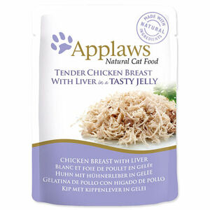 Vrecko APPLAWS Cat Pouch Chicken with Liver in Jelly 70 g