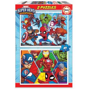 Puzzle Marvel Super Heroe Adventures Educa 2x20 dielov od 4 rokov