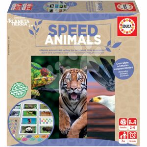 Spoločenská hra Rýchle zvieratá Planeta Tierra Speed Animals Board Game Educa 96 kariet v španielčine od 7 rokov