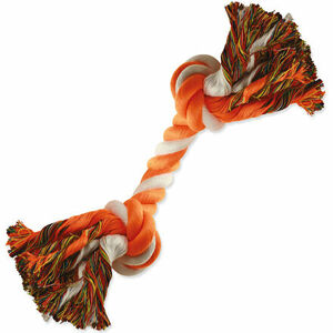 Uzol DOG FANTASY bavlnený oranžovo-biely 2 knôty 20 cm 1 ks