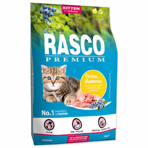 Granule RASCO Premium Kitten kuracie s čučoriedkou 2 kg