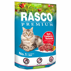 Granule RASCO Premium Sterilized hovädzie s brusnicou a kapucínkou 400 g