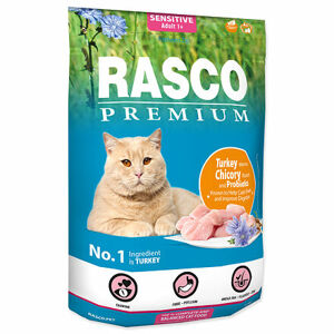 Granule RASCO Premium Sensitive morčacie s koreňom čakanky a probiotikami 400 g