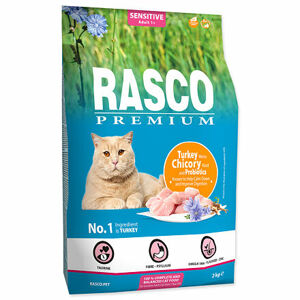 Granule RASCO Premium Sensitive morčacie s koreňom čakanky a probiotikami 2 kg