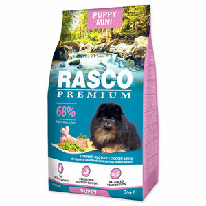 Granule RASCO Premium Puppy Mini kura s ryžou 3 kg