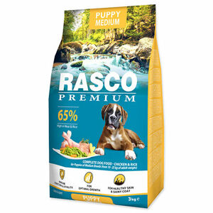 Granule RASCO Premium Puppy Medium kura s ryžou 3 kg