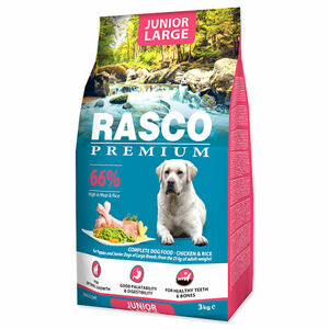 Granule RASCO Premium Junior Large kura s ryžou 3 kg
