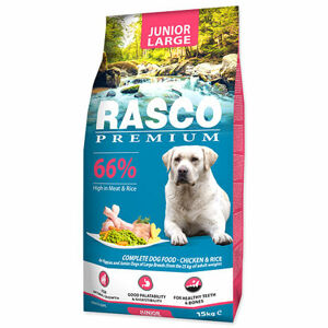 Granule RASCO Premium Junior Large kura s ryžou 15 kg