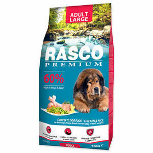 Granule RASCO Premium Adult Large kura s ryžou 15 kg