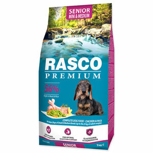 Granule RASCO Premium Senior Mini & Medium kura s ryžou 1 kg