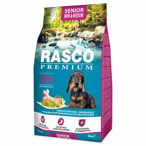 Granule RASCO Premium Senior Mini & Medium kura s ryžou 3 kg