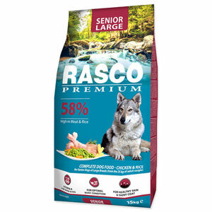 Granule RASCO Premium Senior Large kura s ryžou 15 kg