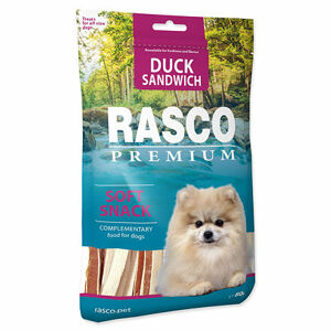 Pochúťka RASCO Premium sendviče z kačacieho mäsa a treskou 80 g