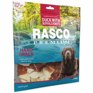 Pochúťka RASCO Premium byvolí uzly s kačacím mäsom 5 cm 500 g
