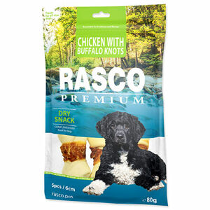 Pochúťka RASCO Premium byvolí uzle obalené kuracím mäsom 6 cm 80 g