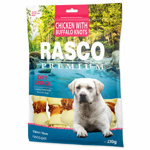 Pochúťka RASCO Premium byvolí uzle obalené kuracím mäsom 6 cm 230 g