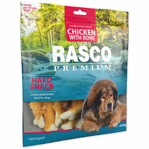 Pochúťka RASCO Premium kosti obalené kuracím mäsom 500 g