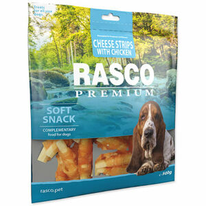 Pochúťka RASCO Premium prúžky syra obalené kuracím mäsom 500 g
