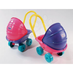 Dohány detský hlboký kočík pre bábiku 5013 fialovo-ružový