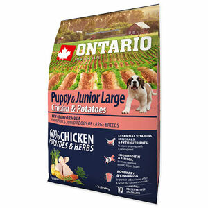 ONTARIO Puppy & Junior Large Chicken & Potatoes & Herbs 2,25 kg