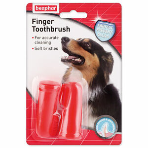Zubné kefky BEAPHAR Dog-A-Dent na prst 2 ks