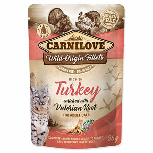 Kapsička CARNILOVE Cat Rich in Turkey je narichovaný s Valerian Root 85 g
