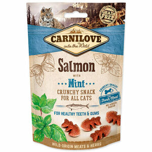 CARNILOVE Cat Crunchy Snack Salmon s Mint s čerstvým mäsom 50 g