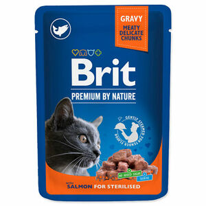 BRIT Premium Chunks in Gravy with Salmon pre sterilizované mačky 100 g