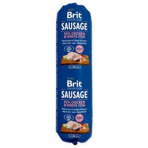 Saláma BRIT Premium Dog Sausage Chicken & White fish 800 g