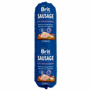 Saláma BRIT Premium Dog Sausage Chicken & Rabbit 800 g