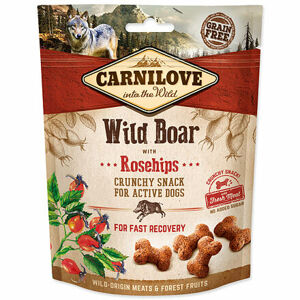 CARNILOVE Dog Crunchy Snack Wild Boar s Rosehips s čerstvým mäsom 200 g