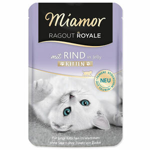 Vrecko MIAMOR Ragout Royale Kitten hovädzie v želé 100 g