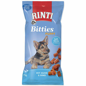 Pochúťka RINTI Extra Bitties Puppy kura + hovädzie 75 g