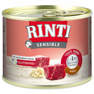 Konzerva RINTI Sensible hovädzie + ryža 185 g
