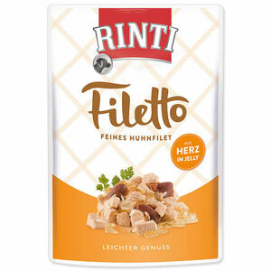Kapsička RINTI Filetto kura + kuracie srdce v želé 100 g