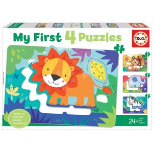 Puzzle pre najmenších My Jungle Animals Progressive Educa zvieratká v džungli 5-6-7-8 dielov od 24 mes