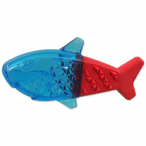 Hračka DOG FANTASY Žralok chladiaci červeno-modrá 18x9x4cm 1 ks