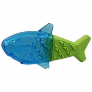 Hračka DOG FANTASY Žralok chladiaci zeleno-modrá 18x9x4cm 1 ks