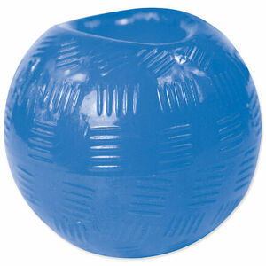 Hračka DOG FANTASY Strong loptička gumová modrá 6,3 cm 1 ks