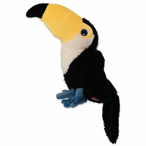 Hračka DOG FANTASY Recycled Toy tukan pískací se šustícím ocasem 23 cm