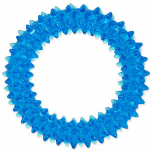 Hračka DOG FANTASY krúžok vrúbkovaný modrý 7 cm 1 ks